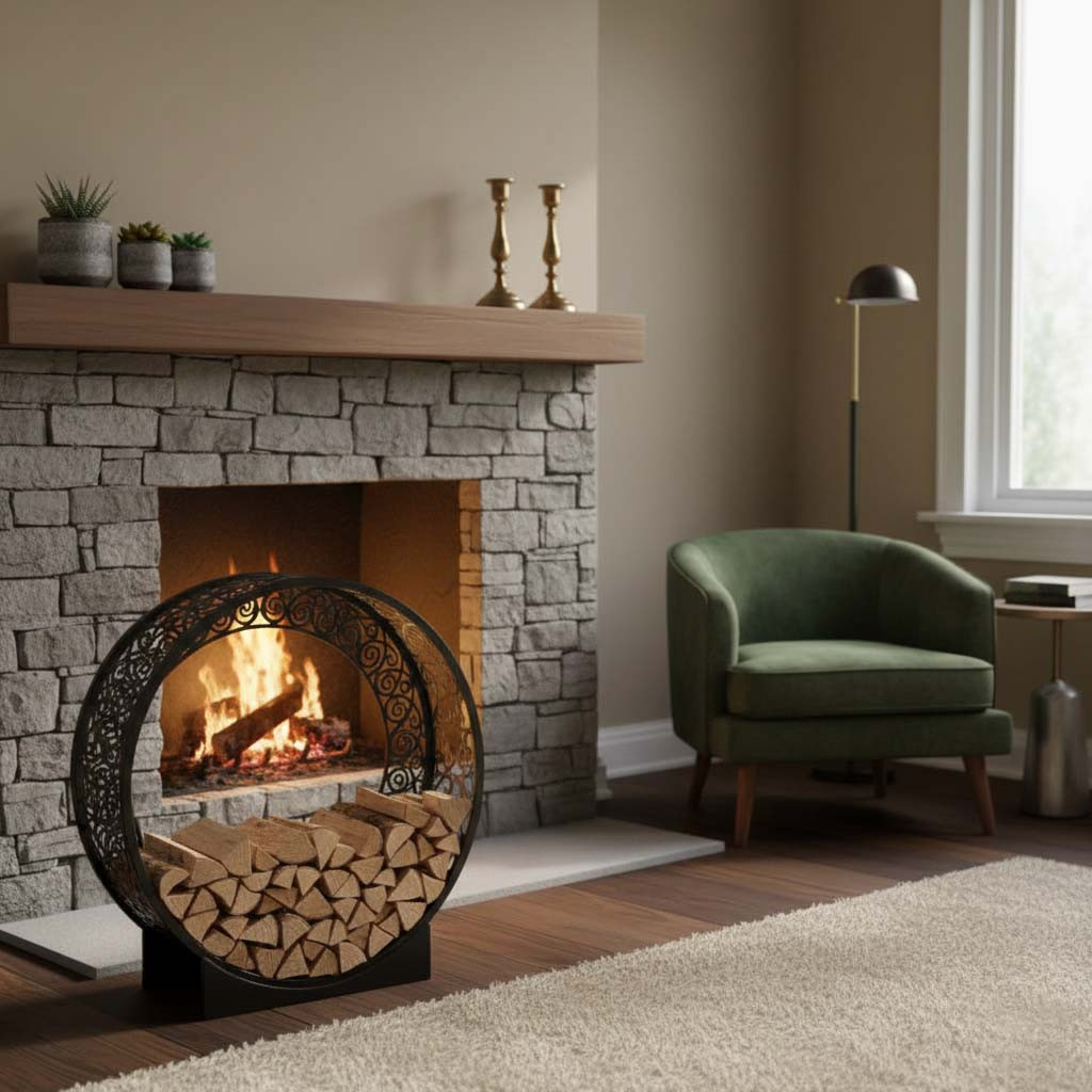 Металева дровниця «Круг», фото 1