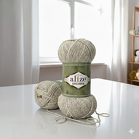 Пряжа Alize Alpaca Royal New №152, Бежевий меланж