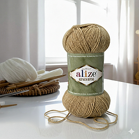 Пряжа Alize Alpaca Royal New №262, Гірчичний