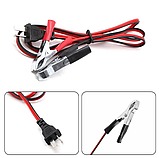 Дріт, кабель генератора з крокодилами 12V.  Кабель для заряджання постійним струмом для генератора., фото 2