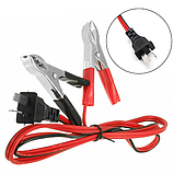 Дріт, кабель генератора з крокодилами 12V.  Кабель для заряджання постійним струмом для генератора., фото 6