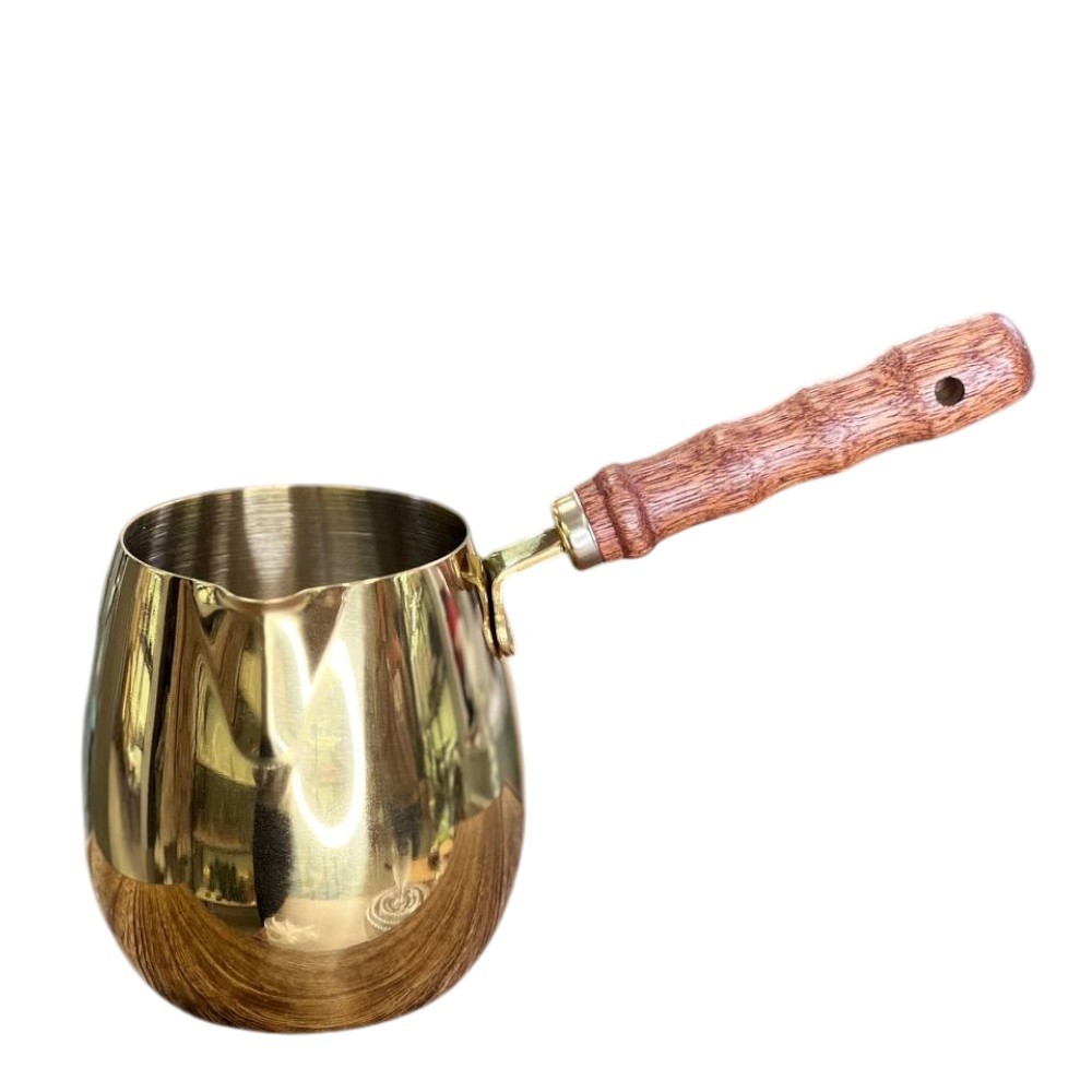 Турка сталева "Гуджі" з дерев'яною ручкою Olens 300 мл, фото 1