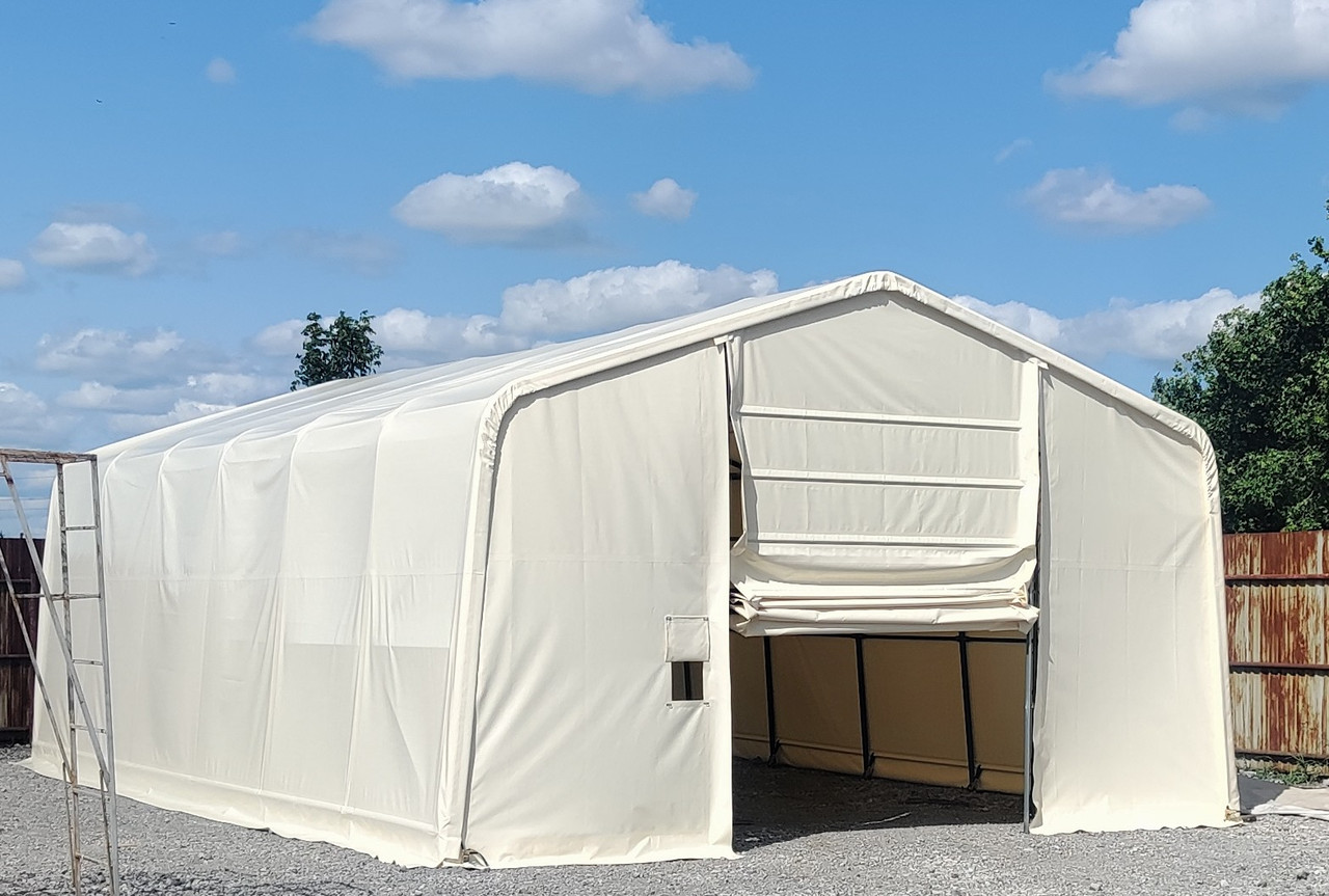 Ангар полігональний з двоскатним дахом 12,4×7,5×4,65 м, фото 1