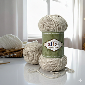 Пряжа Alize Alpaca Royal New №599, Слонова кістка