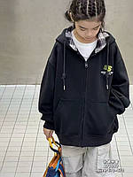 Кофта підліткова на блискавці з капюшоном на дівчинку 130-170 см "AMD" купити гуртом в Одесі на 7км