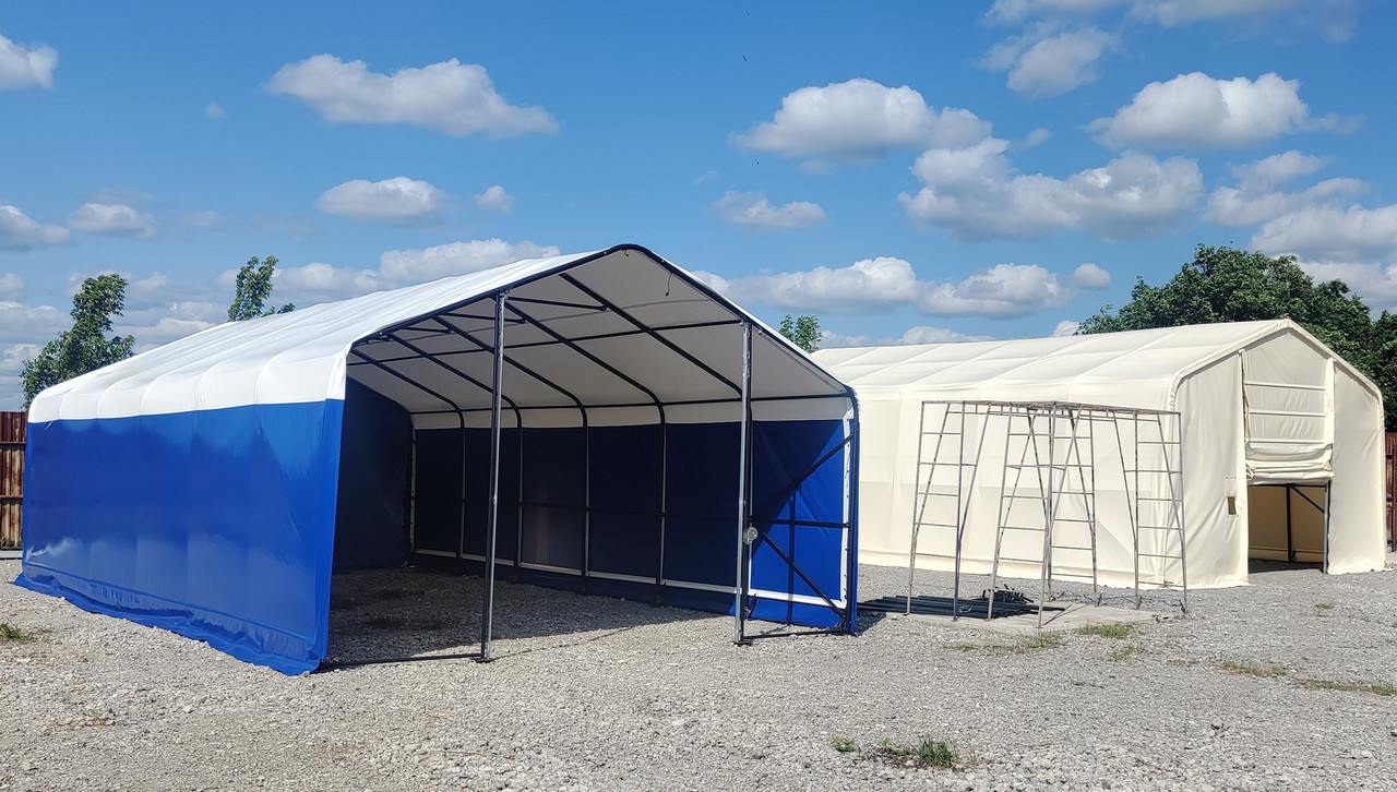 Ангар полігональний з двоскатним дахом 12,4×6×4 м, фото 1