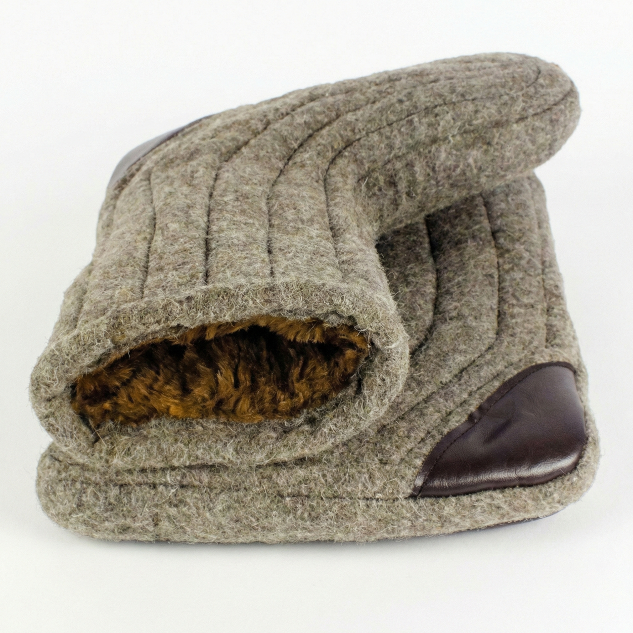 Бурки шинельні натуральні (100% вовна) зимові робочі. Теплі валянки на хутрі до -30°C, фото 1