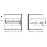 Сушка для посуду фасад 600мм висувна Muller з дотягувачем (1 полиця, 1 піддон) графіт, фото 3