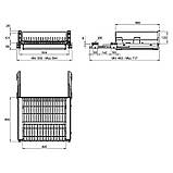 Сушка для посуду фасад 600мм висувна Muller з дотягувачем (1 полиця, 1 піддон) графіт, фото 8