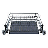 Сушка для посуду фасад 600мм висувна Muller з дотягувачем (1 полиця, 1 піддон) графіт, фото 2