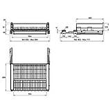 Сушка для посуду фасад 700мм висувна Muller з дотягувачем (1 полиця, 1 піддон) графіт, фото 9