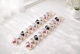 Аксесуари для зачісок дитячі набір Яскраві шпильки для дівчаток до школи Переливні зручні легкі шпильки для волосся 10 шт.