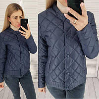 Куртка з ефектом стьобання, арт.310, темно синій