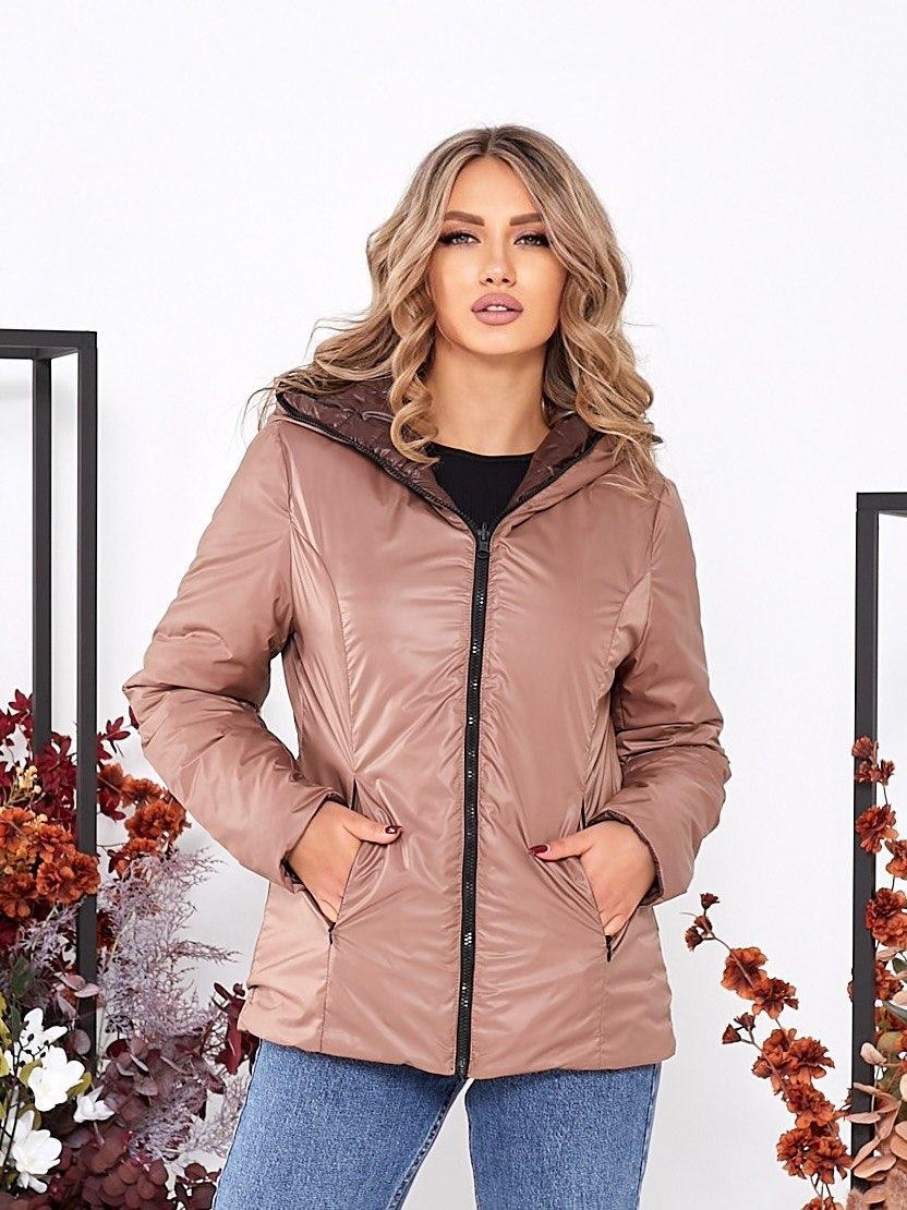 Куртка двостороння, арт.185, кава / шоколад