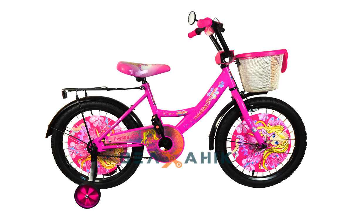 Велосипед 18/quot; Azimut Принцеса + корзинка (008), фото 1