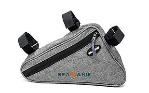 Велосумка на раму BRAVVOS F-089 /quot;трикутник/quot; сіра