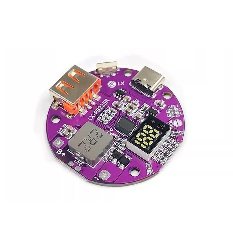 Модуль плата швидкої зарядки Li-Ion 4.2V до Powerbank Power Bank X-PB225R QC PD Type-C 22.5Вт Кругла з дисплеєм, фото 1