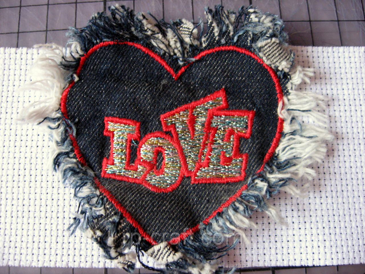 Аплікація пришивна, серце, фото 1
