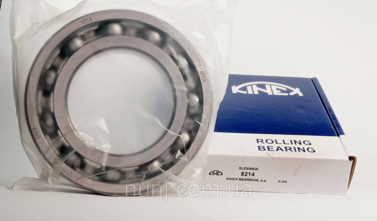 Підшипник 6214 Kinex (214) розміри: 70*125*24 кульковий радіальний, фото 1