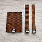 Дерев'яний гніт для свічок із перфорацією 70х90 мм з тримачем, фото 3