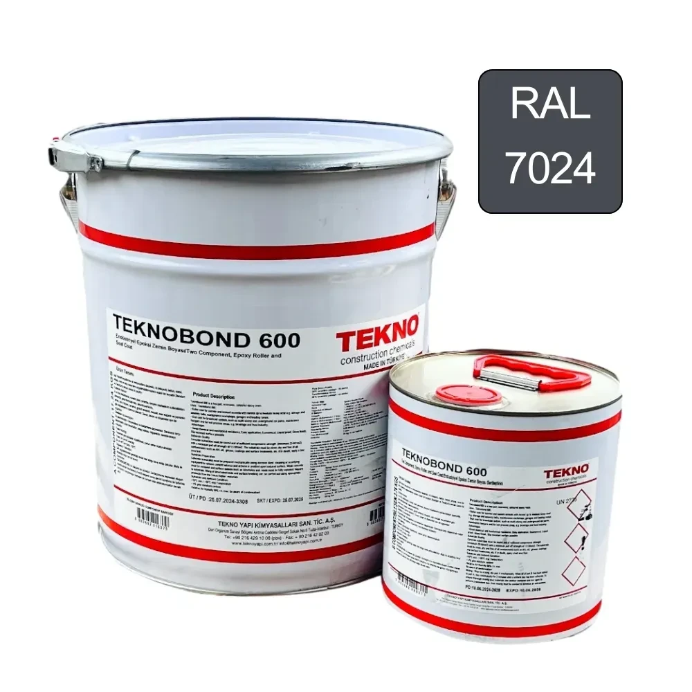 Епоксидна фарба для бетонної підлоги Teknobond 600 20 кг графітово сірий  (RAL 7024)