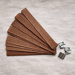 Дерев'яний гніт для свічок із перфорацією 19х127 мм з тримачем