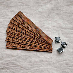 Дерев'яний гніт для свічок із перфорацією 13х127 мм з тримачем