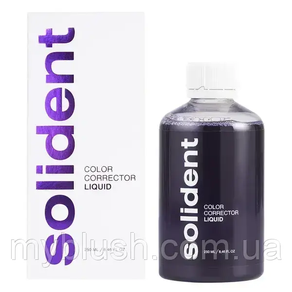 Ополіскувач для ротової порожнини з ефектом відбілювання зубів Solident Color corrector liquid 250 мл, фото 1
