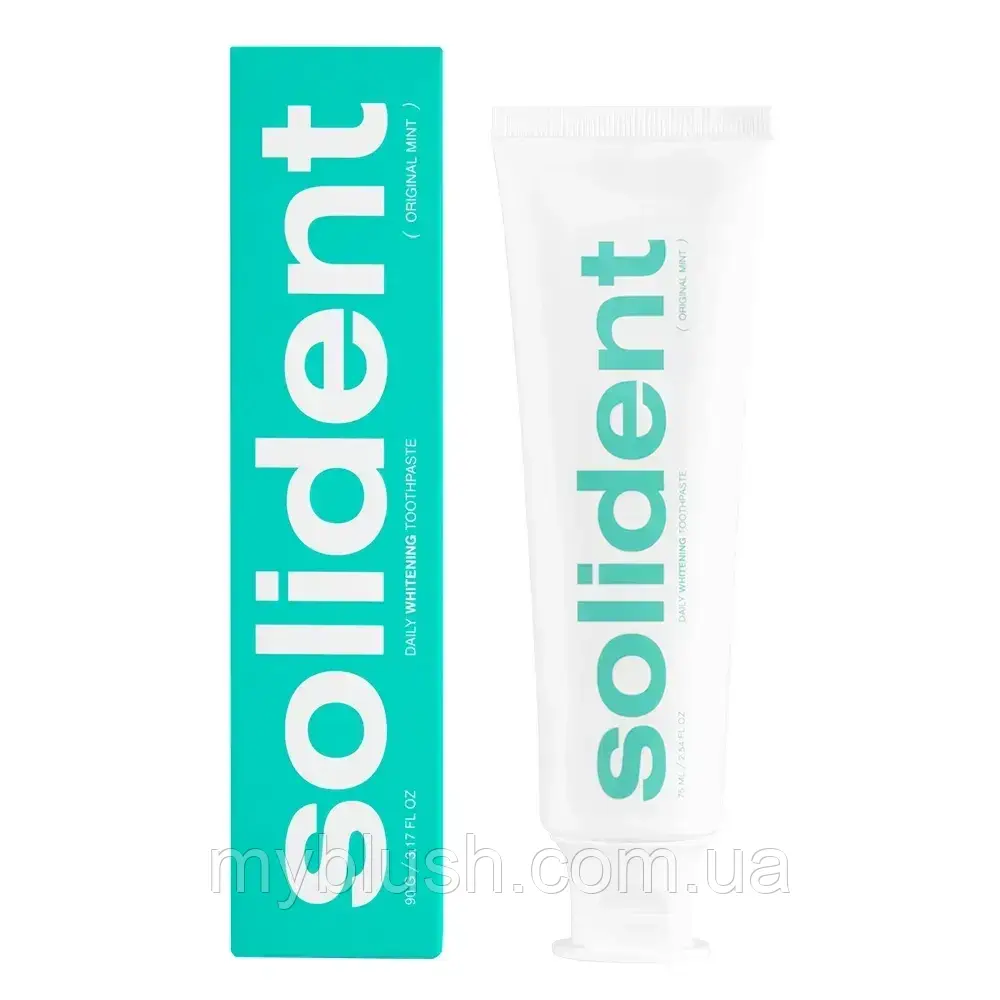 Щоденна відбілювальна зубна паста Solident Original mint / м'ята, 90 g, фото 1