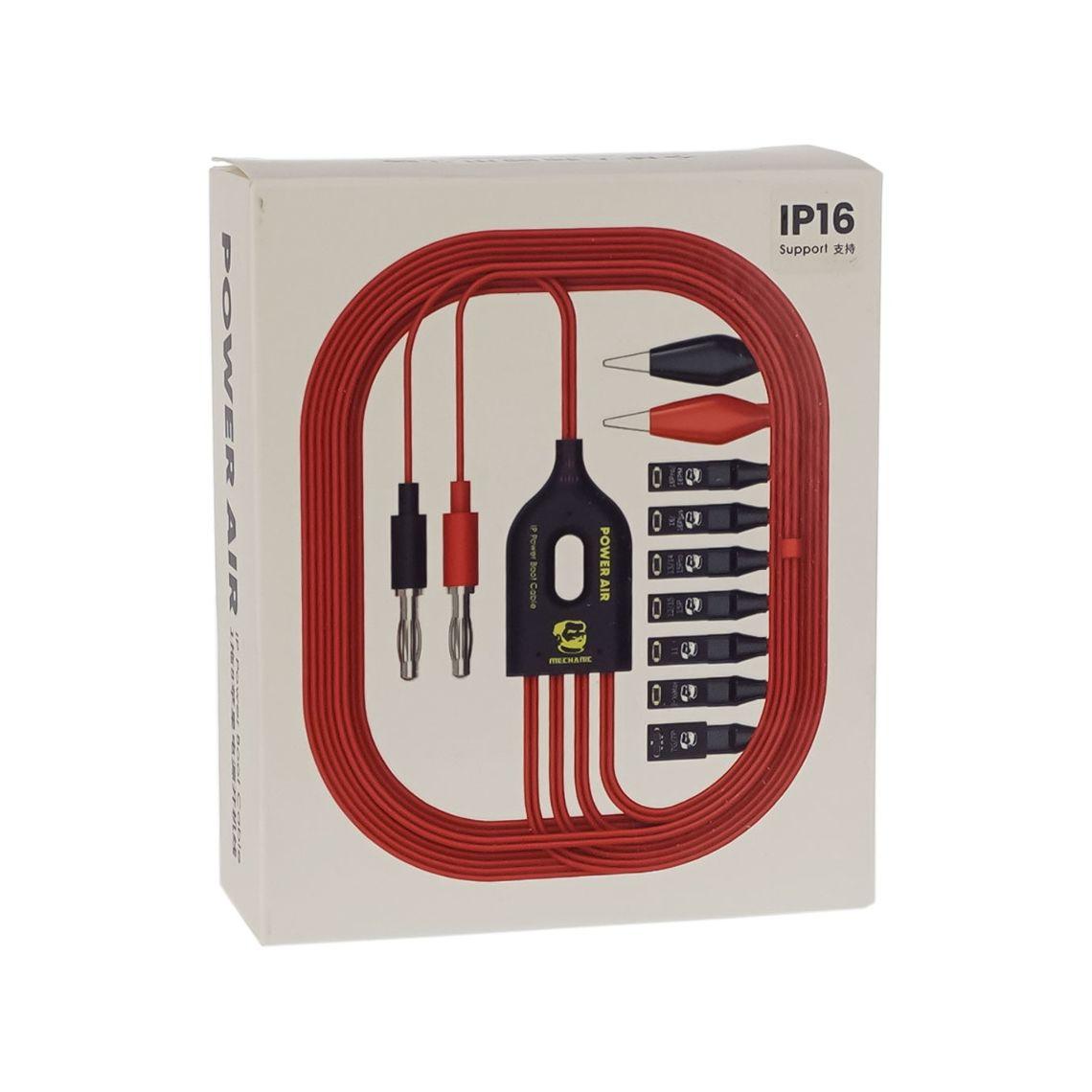 Кабелі для блоків живлення Mechanic Power Air iP16, з крокодилами та роз'ємами для плат iPhone 7 - 16 Pro Max, фото 1
