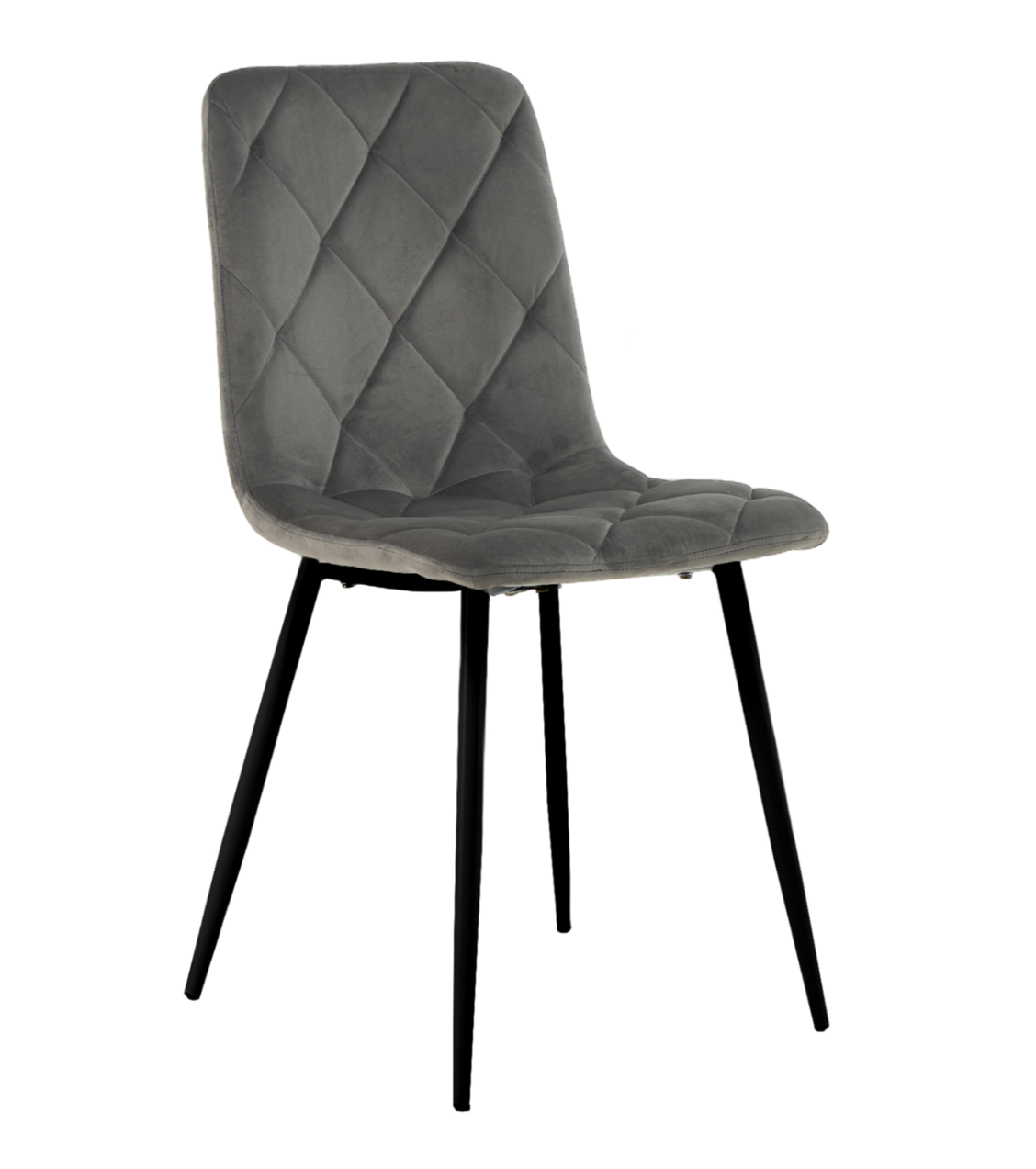 Стілець N-41 велюр темно-сірий / ніжки чорні TM Vetro Mebel