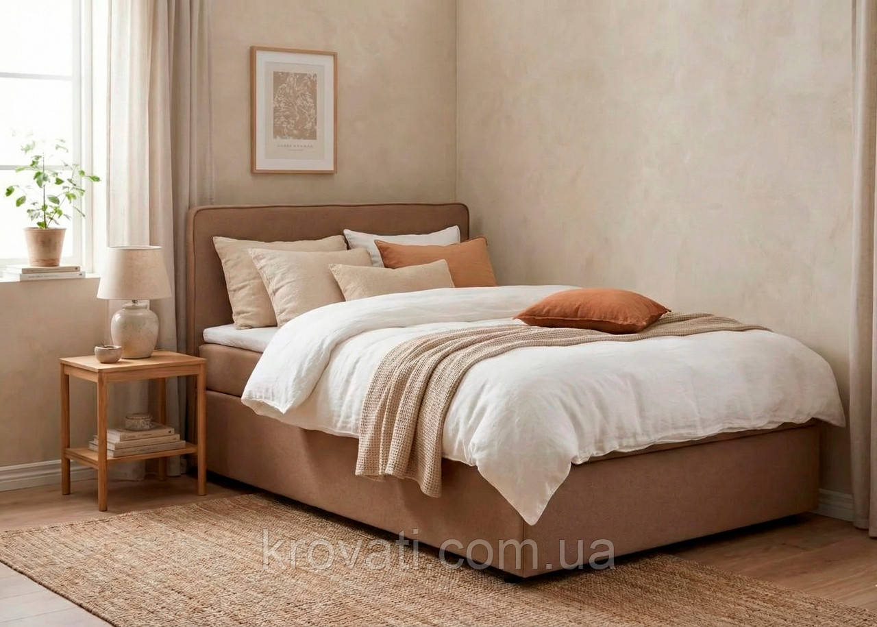 Ліжко м'яке JUBI (Джубі) 160х200 Меблі Сервіс, NEO 05 (світло-коричневий)