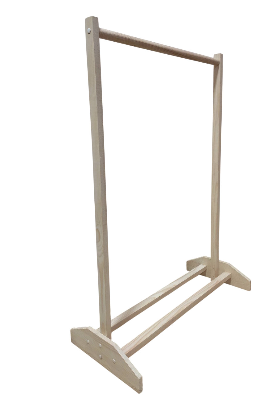 Стійка вішалка для одягу дитяча дерев’яна. Стійка вішалка для одягу підлогова, фото 1