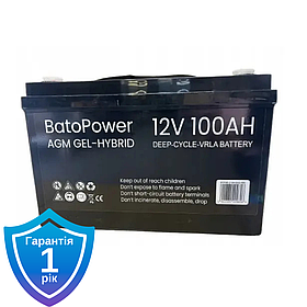Акумулятор для ДБЖ BatoPower AGM-GEL12-100 12 V 100 Ah Deep Cycle