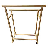 Вішалка для одягу підлогова дерев'яна. Рейл для одягу, фото 8