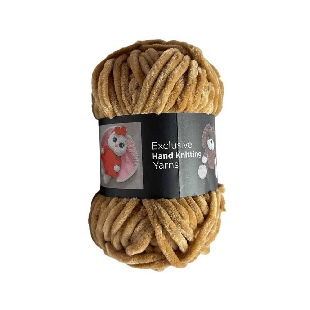 Premium Yarns BABY LOVE (Преміум Ярнс Бейбі Лав) №337 коричневий (Пряжа плюшева, нитки велюр для в'язання), фото 1