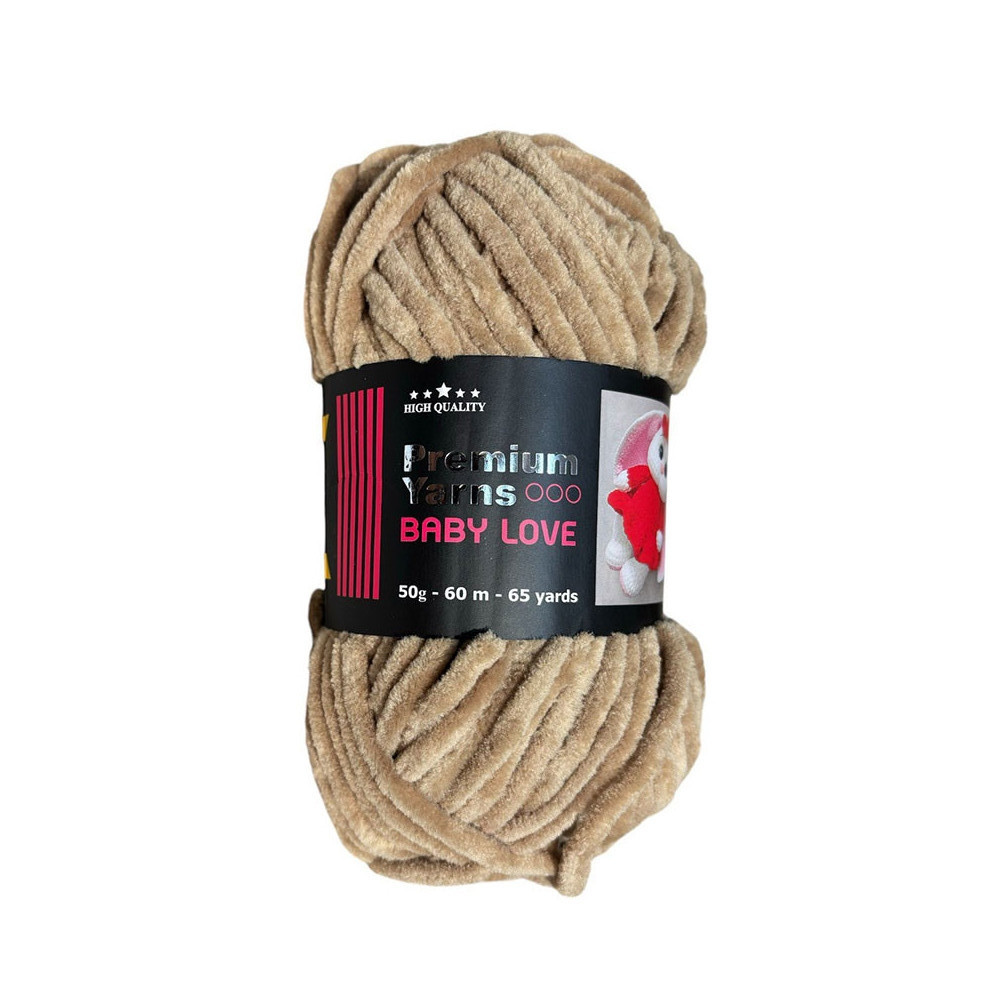 Premium Yarns BABY LOVE (Преміум Ярнс Бейбі Лав) №317 бежевий (Пряжа плюшева, нитки велюр для в'язання), фото 1