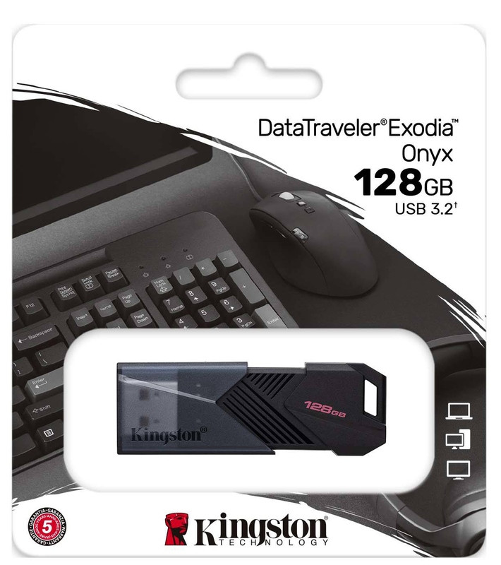 Флешка Kingston 128 Гб USB 3.2 DT Exodia Onyx, фото 1
