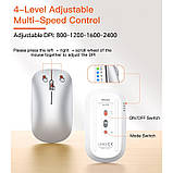 Набір 2 в 1 бездротова клавіатура та мишка Meetion C230, білий, фото 5