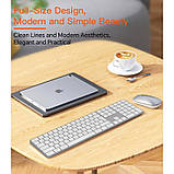 Набір 2 в 1 бездротова клавіатура та мишка Meetion C230, білий, фото 8