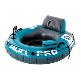 Надувний плотик-крісло Intex 56843 140-32 см для плавання тримач для телефону дві ручки 1 підсклянник