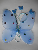 Набір феї, метелика блакитний (крила, обруч, чарівна паличка)
