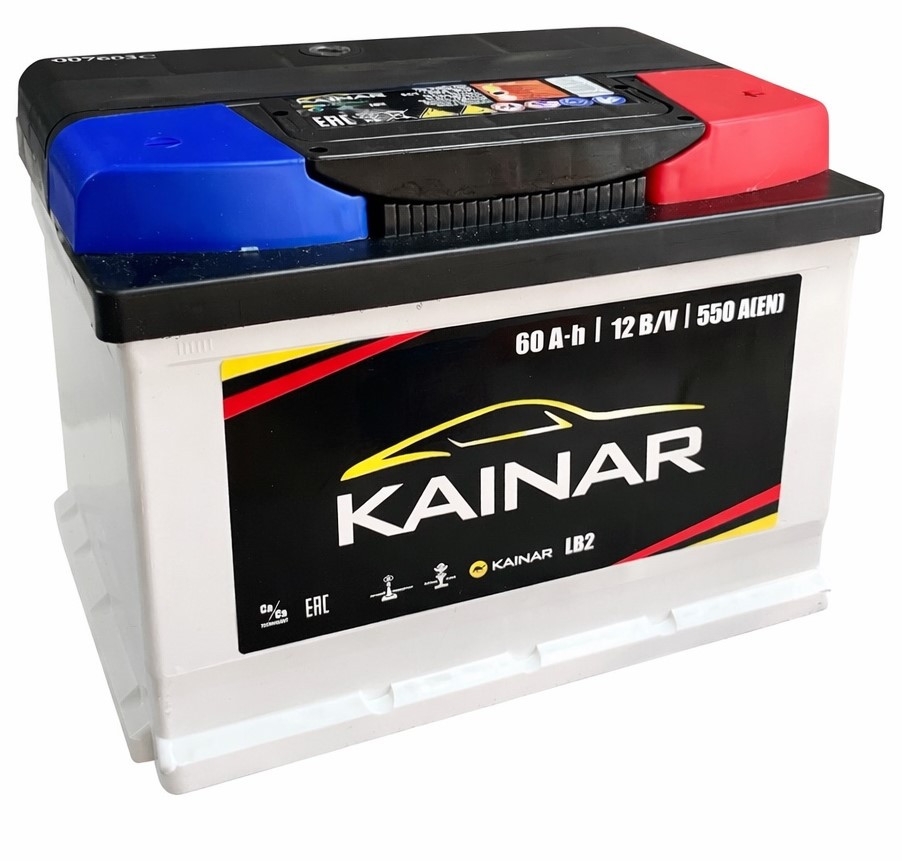 Акумулятор автомобільний 60 А·год (-/+) KAINAR АКБ 242x175x175, фото 1