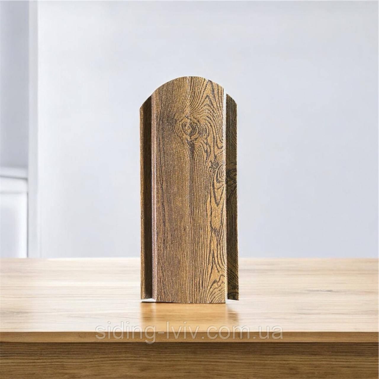Штахети євроштахети металеві 105 мм золотий дуб односторонній / двох сторонній, фото 1