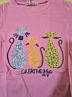 Футболка для дівчат оптом, Sincere, 98-128 см,  № CJ-2001, фото 3