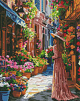 Дівчина на квітковій вулиці