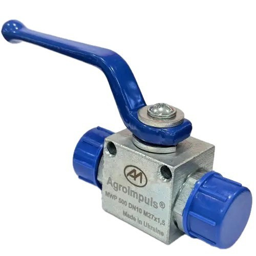 Кран гідравлічний 2-х ходовий кульовий S32 М27х1,5, фото 1