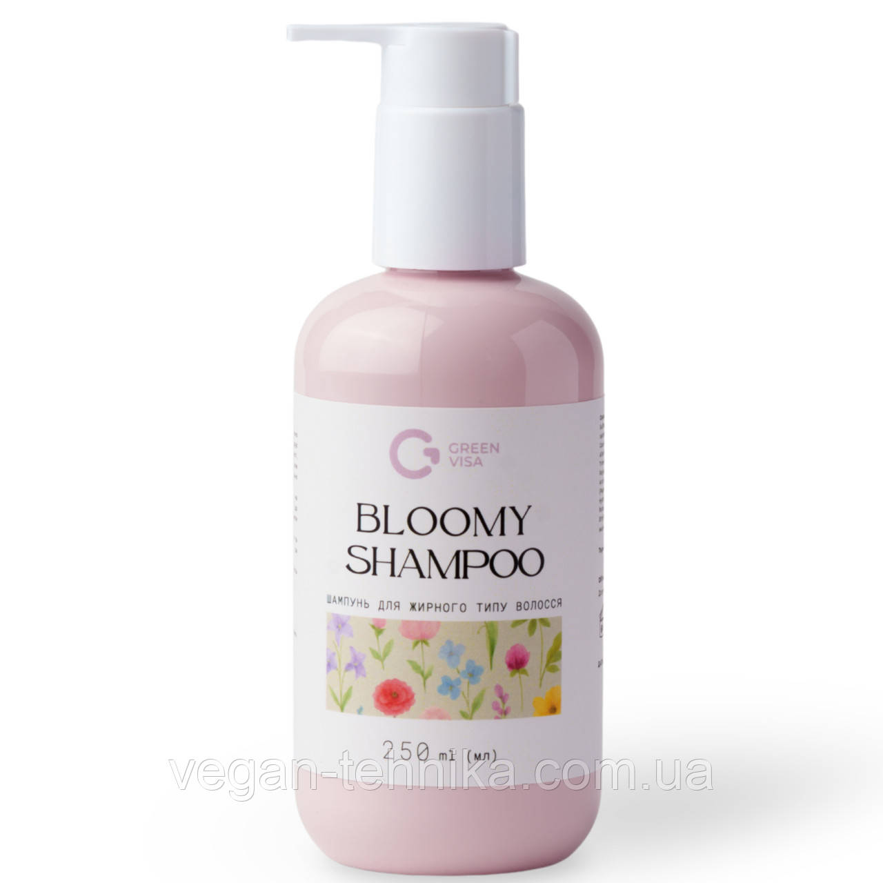 Шампунь для жирного волосся з екстрактом лопуху та м'яти, 250 мл, Green Visa, фото 1