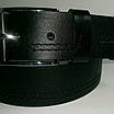 Ремінь чоловічий шкіряний під джинси військовий міцний "Катана" чорний 4,5 см, фото 2