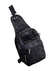 Сумка через плече — Чорна з MOLLE-системою